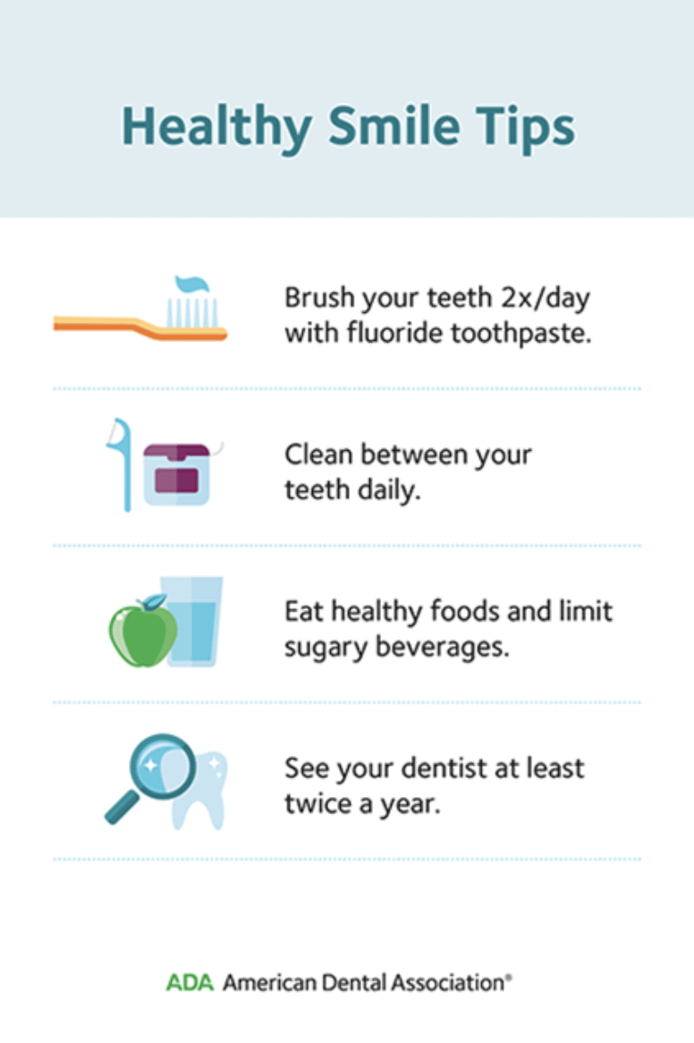 children's dental health month, brush floss smile