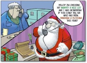 holiday dental funnies, Rudolph, hermey the dentist