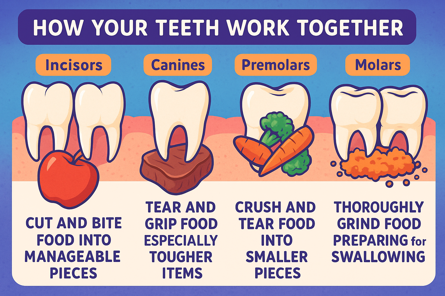 Functions of Each Tooth Type