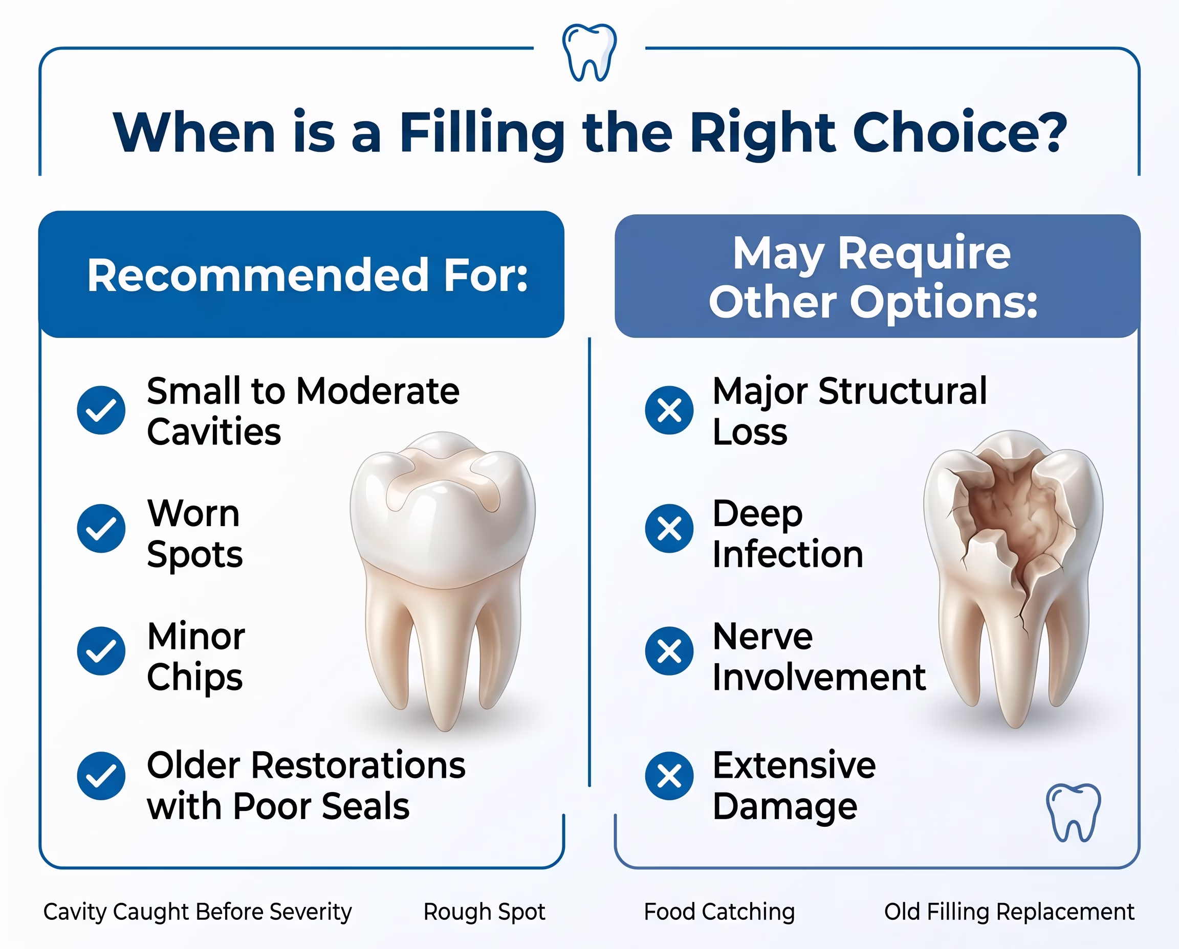 When is a Filling the Right Choice?